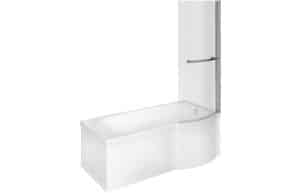 Ora P Shape 1700x850 RH Shower Bath Pack
