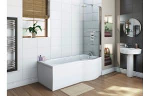Flat 1700mm Shower Bath Front Panel - White Gloss