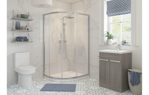 Classix Framed 1000x800mm 2 Door Offset Quadrant