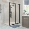 Classix Framed Black 1000mm Sliding Door - Image 2