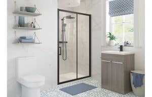 Classix Framed Black 1000mm Sliding Door
