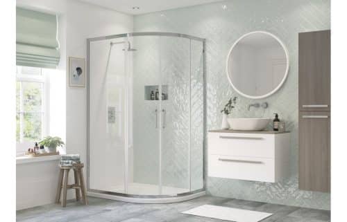 Flex Framed 1000x800mm 2 Door Offset Quadrant