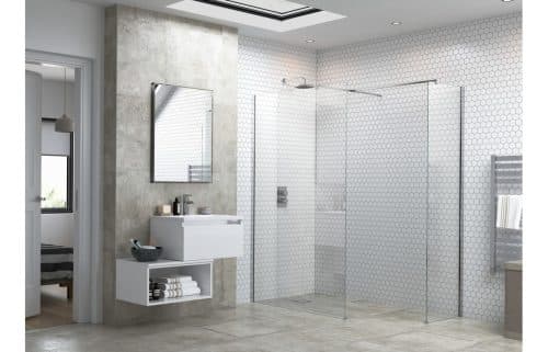 Flex Optional Wetroom Side Panel  Support Bar & T Connector - 800mm