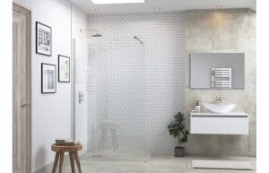 Flex Wetroom Panel & Support Bar - 1000mm