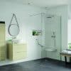Angled 40cm Grab Rail - Brushed Brass - Image 2