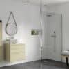 Iconix Wetroom Panel & Floor-to-Ceiling Pole - 700mm