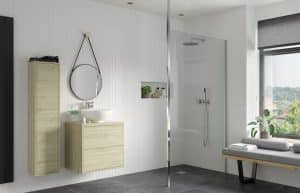 Iconix Wetroom Panel & Floor-to-Ceiling Pole - 1000mm