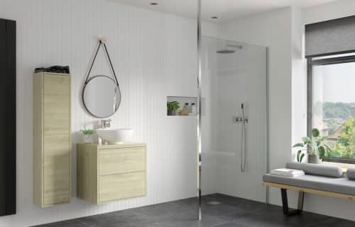 Iconix Wetroom Panel & Floor-to-Ceiling Pole - 500mm