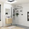 Iconix Black Profile Wetroom Panel - 1200mm