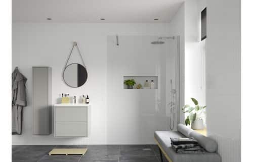 Iconix Wetroom Panel & Support Bar - 1200mm