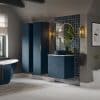 Statement 590mm 2 Drawer Wall Unit (No Top) - Matt Deep Blue - Image 4