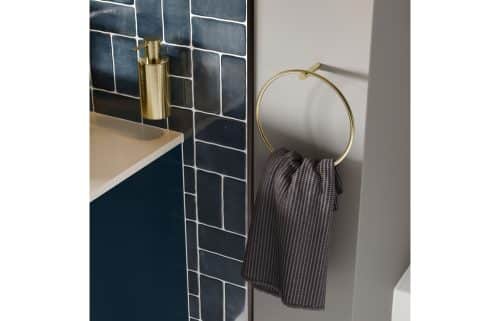 Statement 590mm 2 Drawer Wall Unit (No Top) - Matt Deep Blue - Image 2