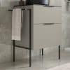 Statement Optional Frame w/Integrated Towel Rail - Black - Image 2