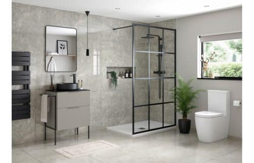 Statement 610mm 2 Drawer Wall Unit & Basin - Matt Latte - Image 2