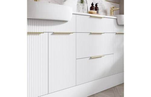 Texture 300mm 3 Drawer Base Unit - Matt White - Image 2