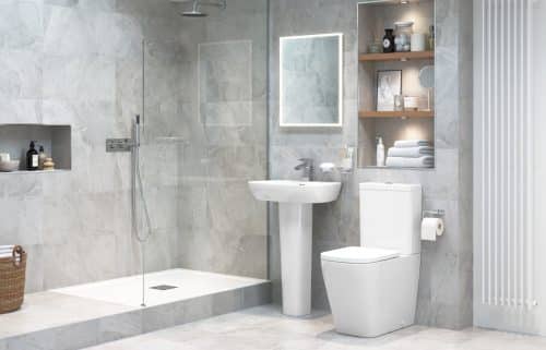 Tilia 600x400mm 1TH Basin & Semi Pedestal - Image 2