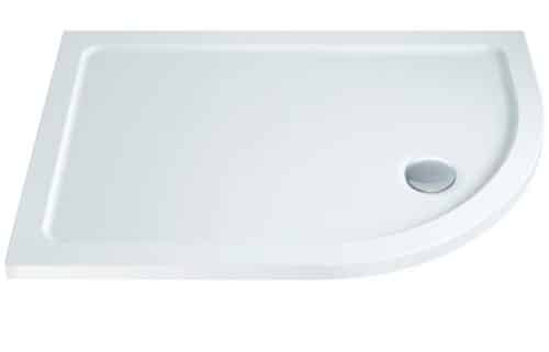 40mm Low Profile 1200x800mm Offset Quadrant Tray & Waste - Right Hand
