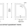 40mm Low Profile 900x760mm Offset Quadrant Tray & Waste - Right Hand - Image 2