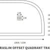 25mm Ultra-Slim 1200mm x 800mm Offset Quadrant Tray & Waste - Left Hand - Image 2
