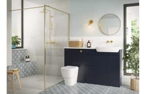 Valesso 900x330mm Base End Panel - Matt Indigo Blue