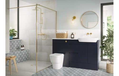 Valesso 600mm Slim WC Unit - Matt Indigo Blue - Image 2