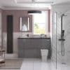 Valesso 600mm Basin Unit - Onyx Grey Gloss - Image 2
