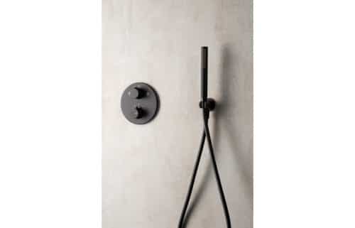 Vema Timea Black Two Outlet Thermostatic Valve - Image 3