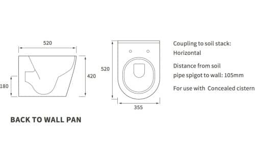 Cilantro Back To Wall WC & S/C Seat - Image 3