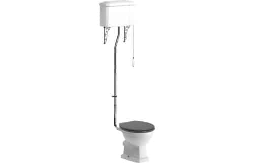 Sherbourne High Level WC & Grey Ash Soft Close Seat