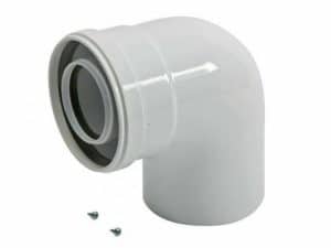 Baxi Multifit 93deg Flue Bend 60/100 including Fixing Screws