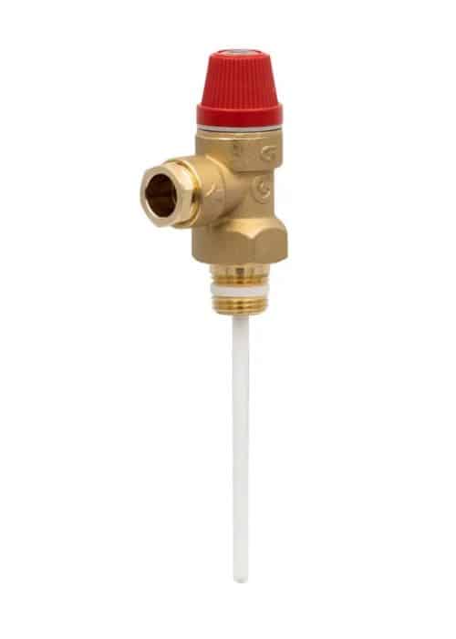 Caleffi 1/2" Series 309 Pressure & Temperature Relief Valve Set at 90°C 7 Bar - Image 2