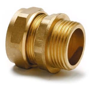 Compression Straight Coupler Male Iron