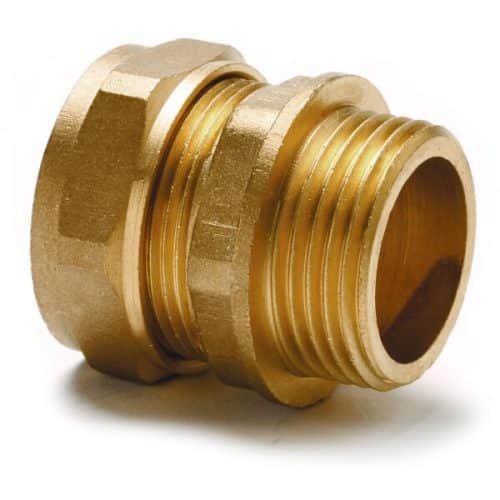 Compression Straight Coupler Male Iron