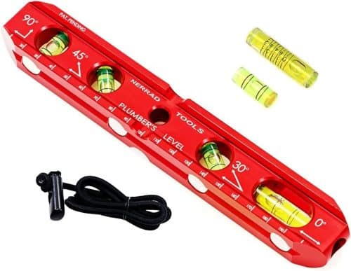 Nerrad Aluminium Boat Level inc Spare Vials and Strap