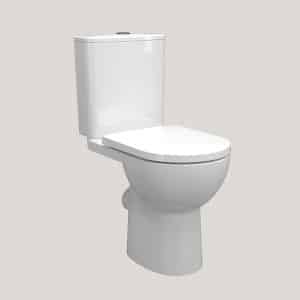 Ivan Rimless Short Projection Open Back Comfort Height Close Coupled Pan Pack – Including Cistern and Seat