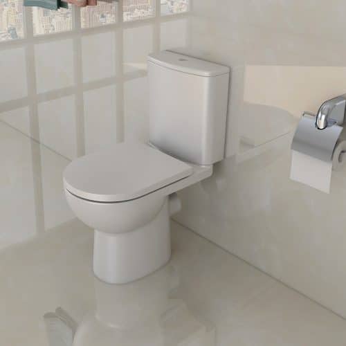 Ivan Rimless Short Projection Open Back Close Coupled Pan Pack – Including Cistern and Seat - Image 2