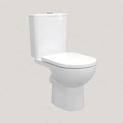 Ivan Rimless Short Projection Open Back Close Coupled Pan Pack – Including Cistern and Seat