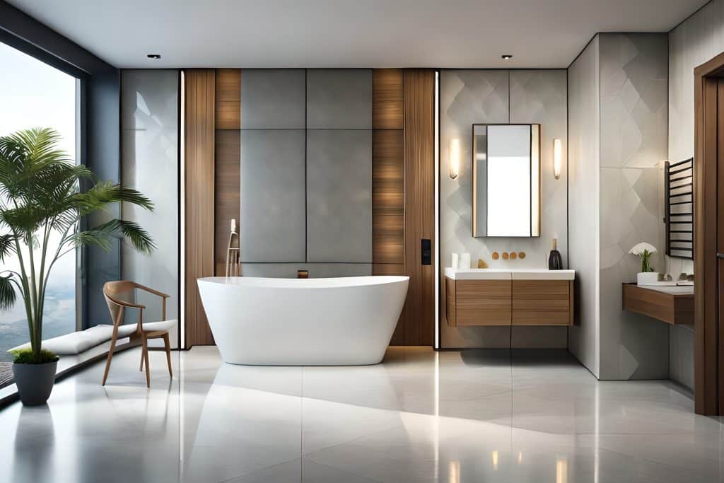 modern bathroom interior with bathroom
