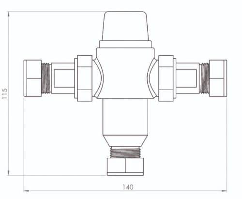 Hyco Thermostatic Mixing Valve 15mm - Image 2
