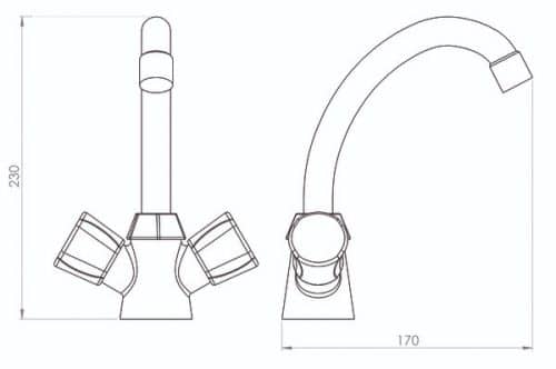 Hyco Handyflow 5L Vented Undersink Water Heater c/w vented mixer tap and hoses - Image 2